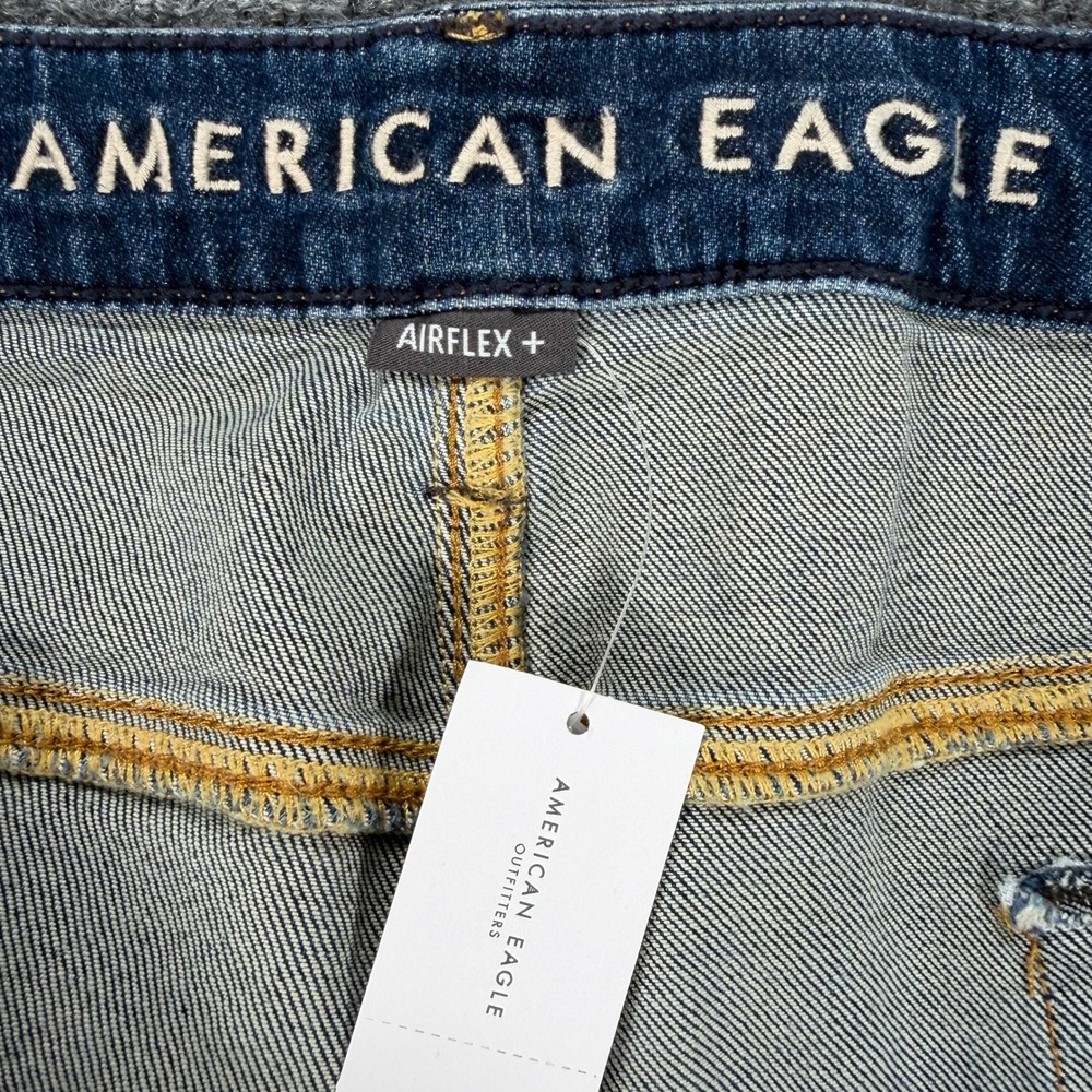 American Eagle Mens Airflex+ Athletic Skinny Jeans Storm Dark 48x32 NWT #4122 - Picture 7 of 12